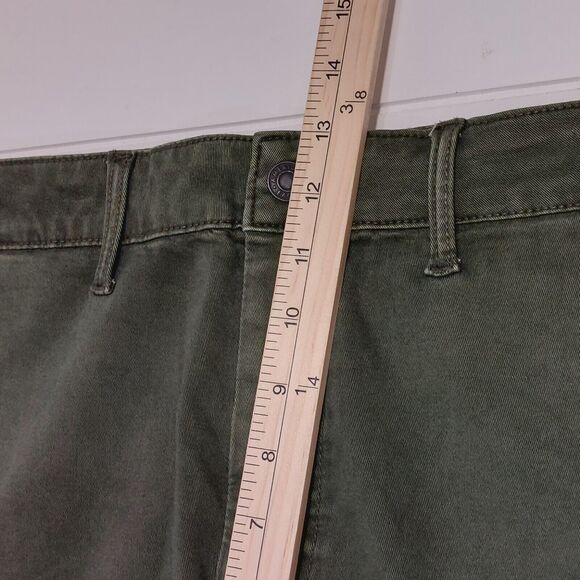 American Eagle Women Baggy Wide Leg Cargo Pants Size 16R Green Streetwear Skater - Picture 12 of 13